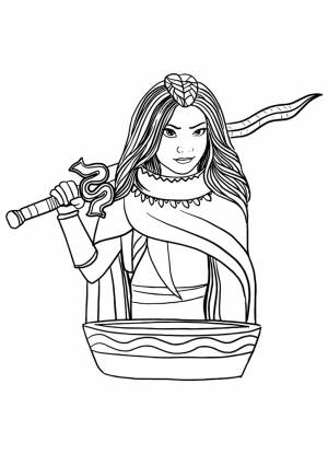 Райя и последний дракон раскраска