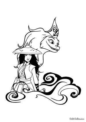 Раскраска Райя и последний дракон Сису