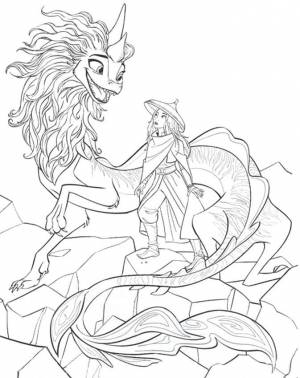 Раскраски Райя и последний дракон