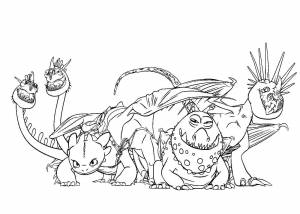 Раскраски Как приручить дракона