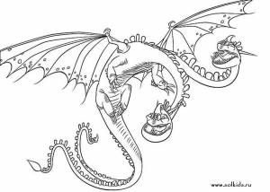 Раскраски Как приручить дракона