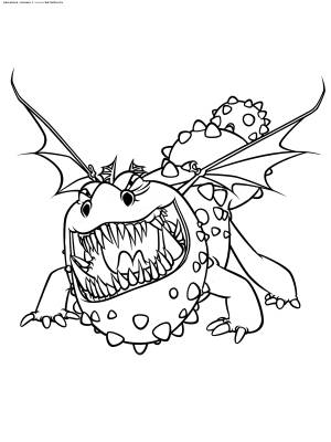 Раскраска Дракон Громмель