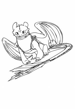 Раскраска Как Приручить Дракона Ожидание