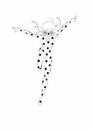Раскраска чудесная Леди Баг