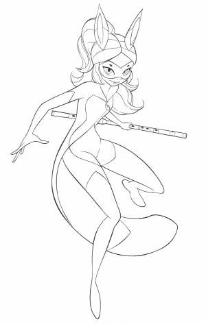 Леди Баг и Супер Кот раскраска Рены Руж для девочек