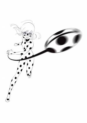 Раскраска Леди Баг и её йо-йо