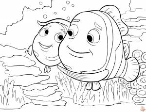 Раскраски для детей в поисках Немо