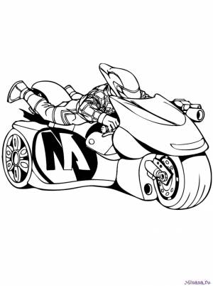 Раскраска мотоцикл 9