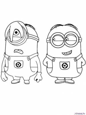 Раскраска Миньоны