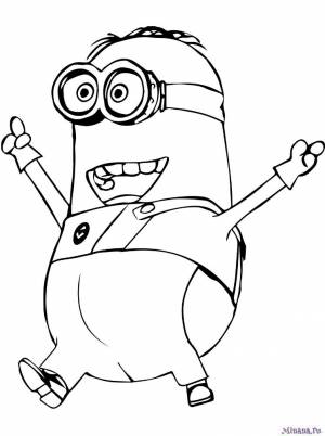 Раскраска Миньон 3