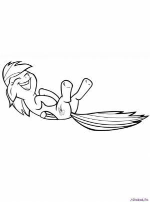 Раскраска Радуга Дэш 7