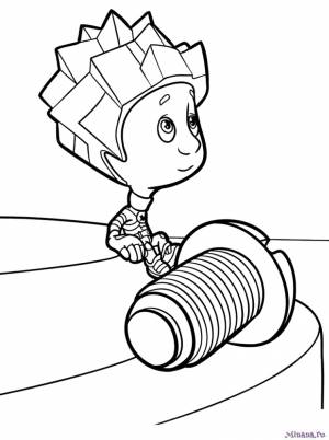 Раскраска Нолик и винтик