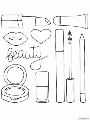 Раскраска косметика 4