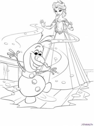 Раскраска Эльза