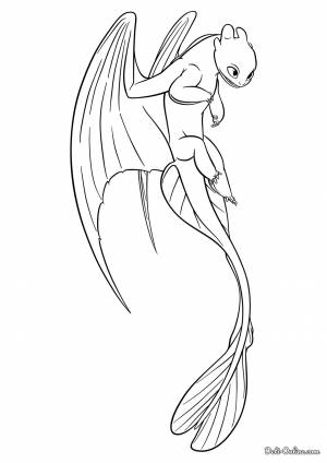 Раскраска Белая дневная фурия