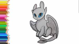 Как нарисовать Дневную Фурию из мультфильма Как приручить дракона