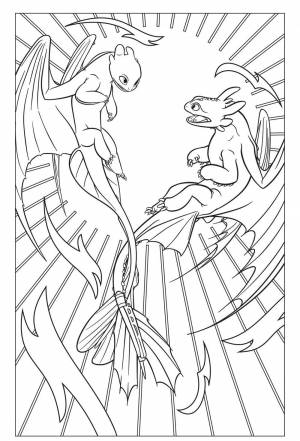 Раскраска Дневная Фурия