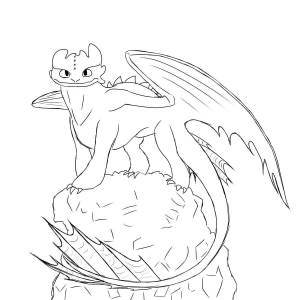 Раскраски драконы беззубик фурия