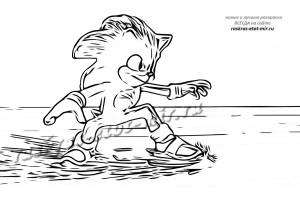 Скачать  раскраски Соник в кино