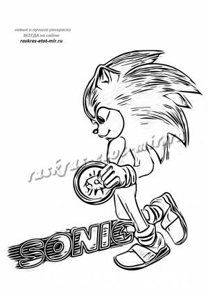 Скачать  раскраски Соник в кино