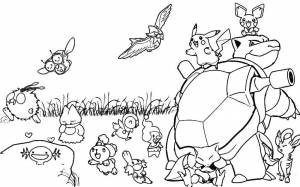 Раскраски Пикачу, Раскраска Покемон пикачу покемоны