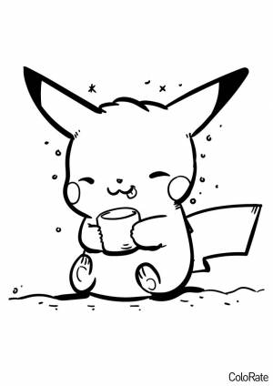 Раскраска Милый Пикачу-малыш
