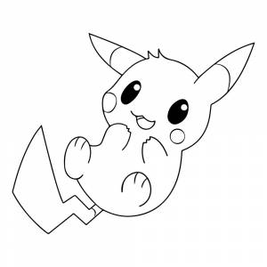 Раскраска Малыш Пикачу