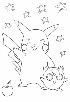 Раскраска Покемон Яблоко