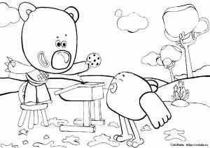 Раскраска Угощение для Цыпы