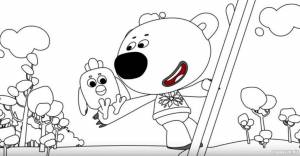 Раскраски мимимишки цыпа и динозавры