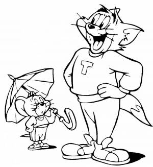 Раскраски Том и джерри для детей