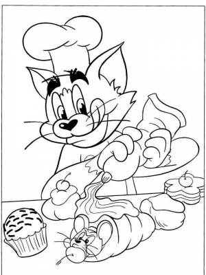 Раскраска Том и Джерри