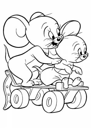 Раскраски Том и Джерри