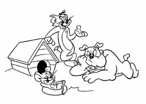 Раскраски Том и Джерри