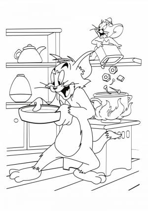 Раскраски Том и Джерри