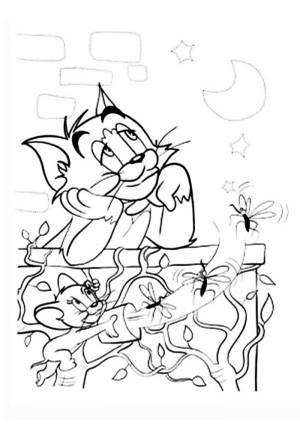 Том и Джерри раскраска