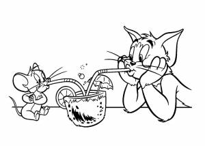 Раскраски Том и Джерри