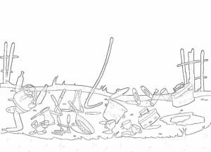 Раскраски Федорино горе рисунок 2 класс