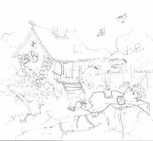 Раскраски Иллюстрация федорино горе