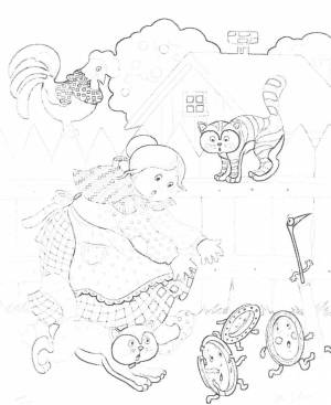 Раскраски Иллюстрация федорино горе