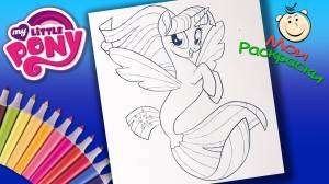 My Little Pony в кино Раскраски Для Детей Раскраска Для Девочек Искорка Пони Русалка