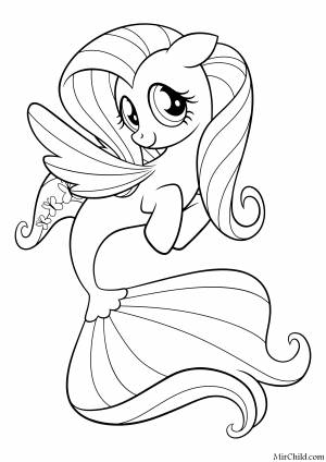 Раскраска май литл пони русалки