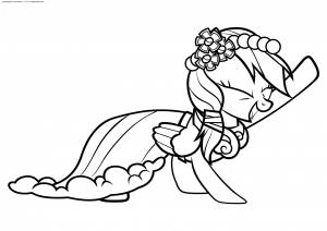 Раскраска Радуга Дэш