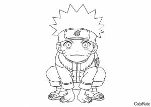 Раскраска Наруто чиби