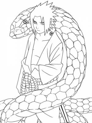 Раскраска Наруто картинка на листе  для мальчиков