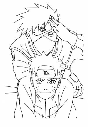 Раскраска Наруто Друзья