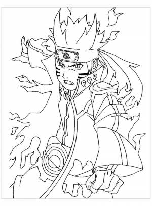 Раскраска злой наруто