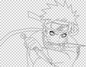 Line art Раскраска Манга Рисование Веер арт, lineart наруто, угол, белый, лицо png
