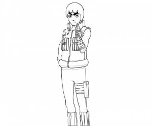 Раскраски наруто чиби рок ли