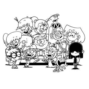 Мой шумный дом раскраска